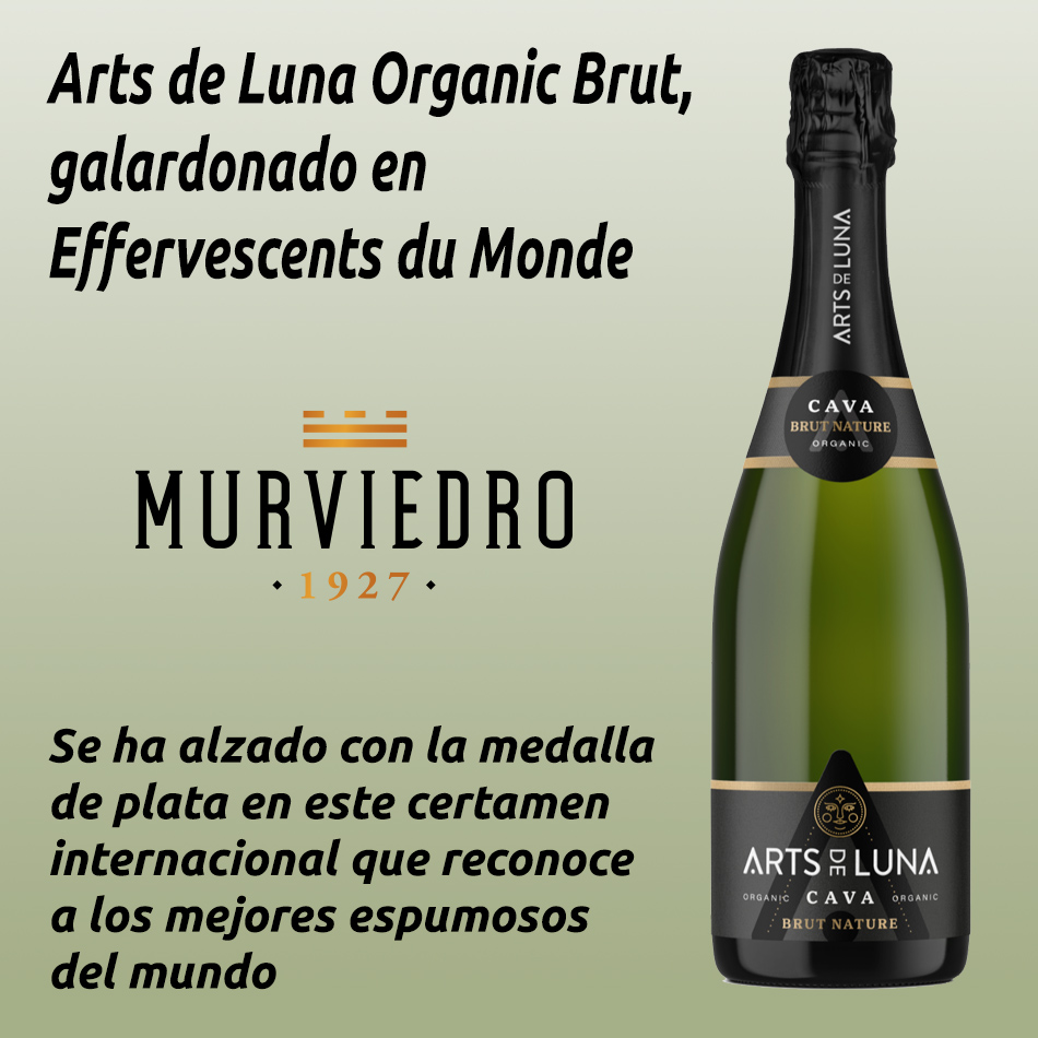 Arts de Luna Organic Brut, galardonado en Effervescents du Monde